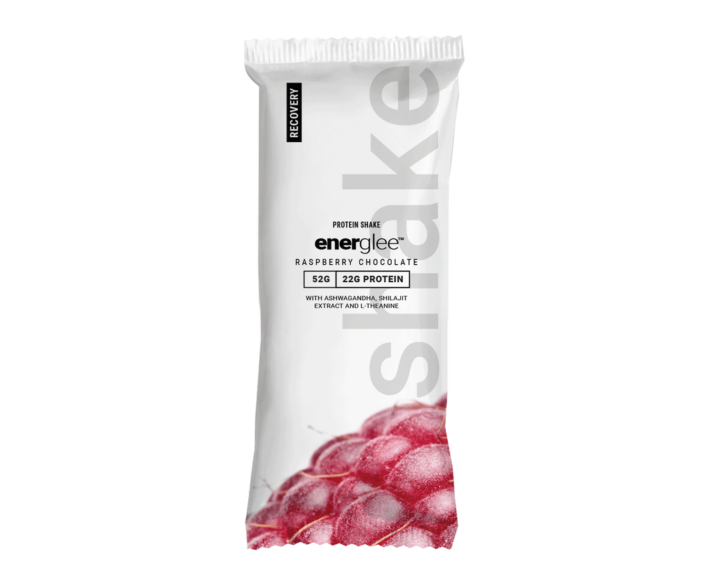 Chocolate Raspberry Recovery Protein Shake with Adaptogens